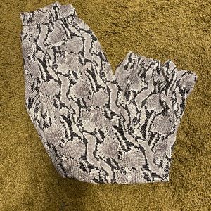 Snakeskin High Rise Pants